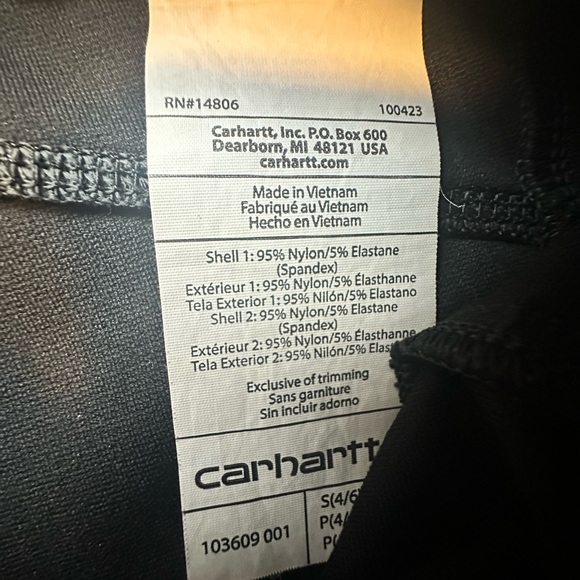 Carhartt Women’s Fitted Pants Black Size Small - Picture 5 of 5